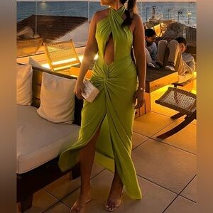Baobab Collection Lime One Shoulder Dress